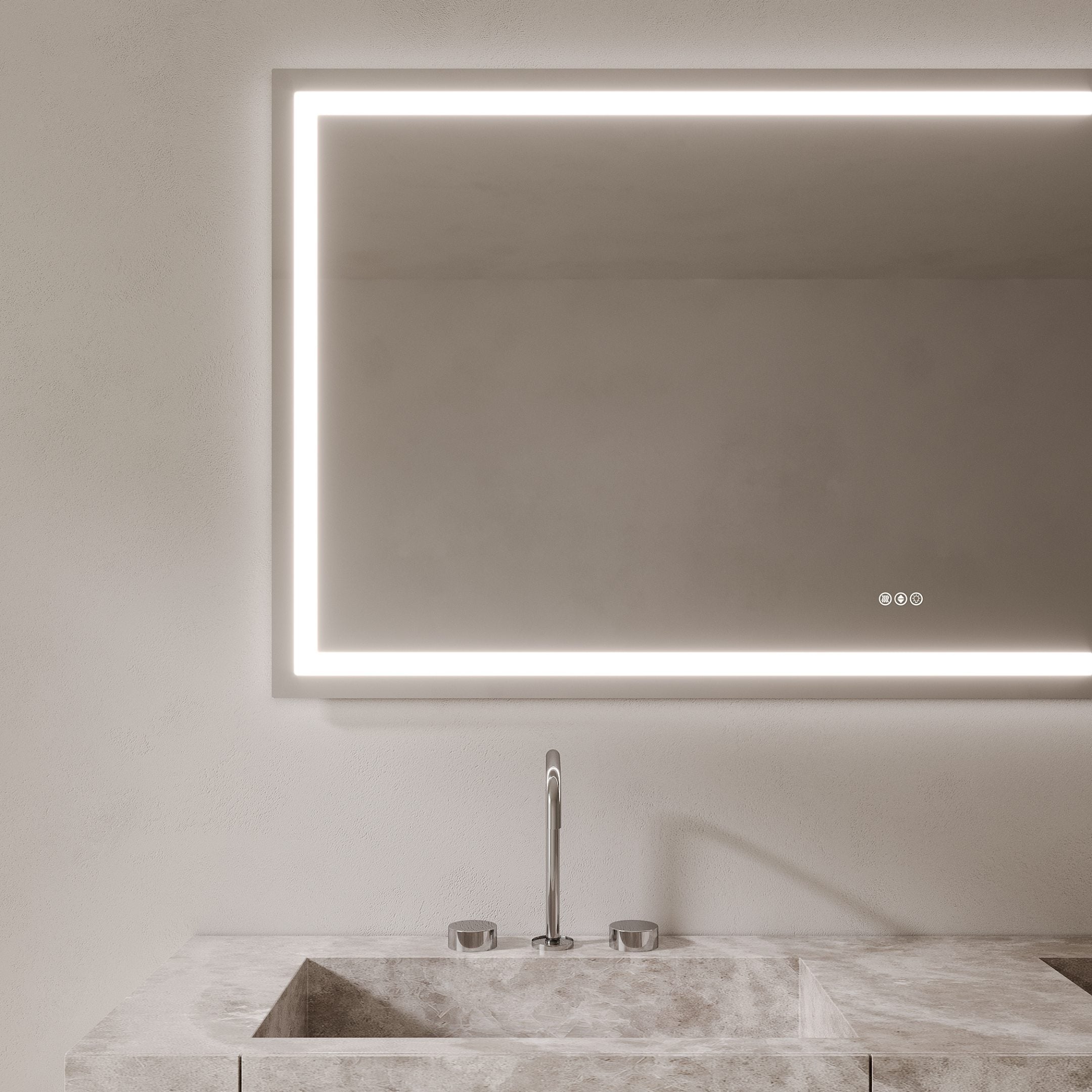 72" x 36" Oversized LED Bathroom Mirror Dimmable and Anti Fog