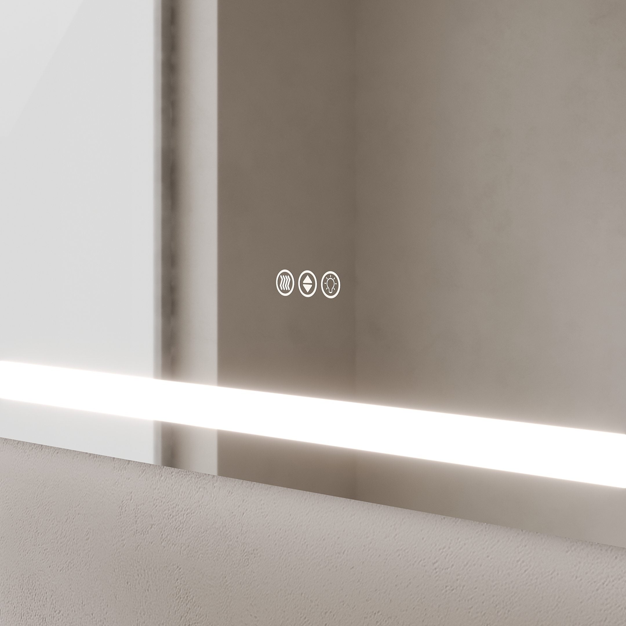 72" x 36" Oversized LED Bathroom Mirror Dimmable and Anti Fog