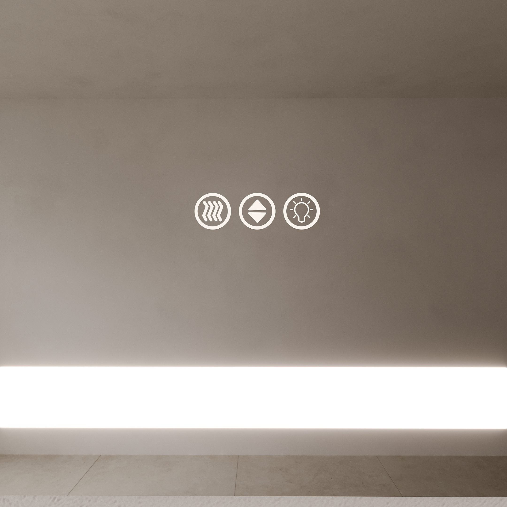 72" x 36" Oversized LED Bathroom Mirror Dimmable and Anti Fog