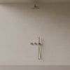 Thermostatic Square Arm Rainfall Shower System with Dual Knob Control and Handheld
