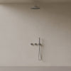 Thermostatic Square Arm Rainfall Shower System with Dual Knob Control and Handheld