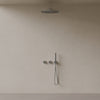 Thermostatic Square Arm Rainfall Shower System with Dual Knob Control and Handheld
