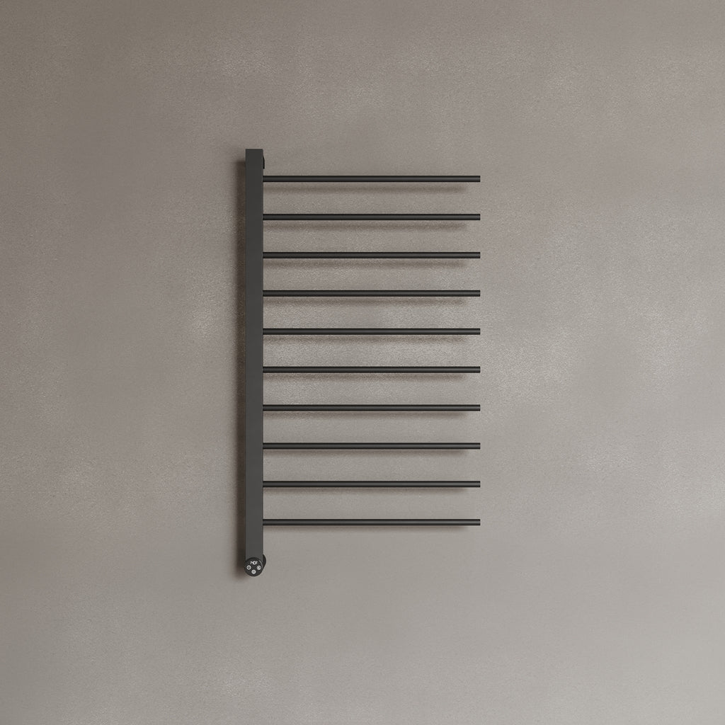 Wall-Mounted 10 Rod Heated Towel Rack with Digital Display