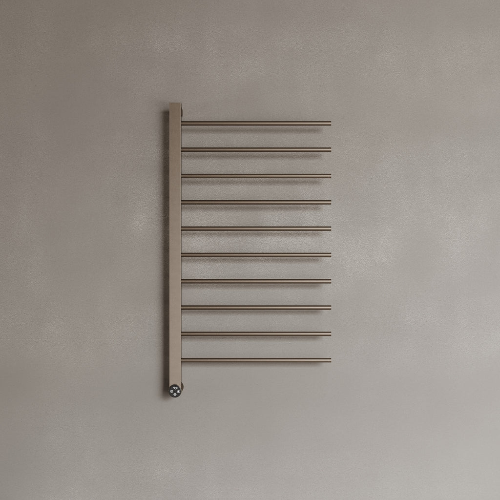 Wall-Mounted 10 Rod Heated Towel Rack with Digital Display