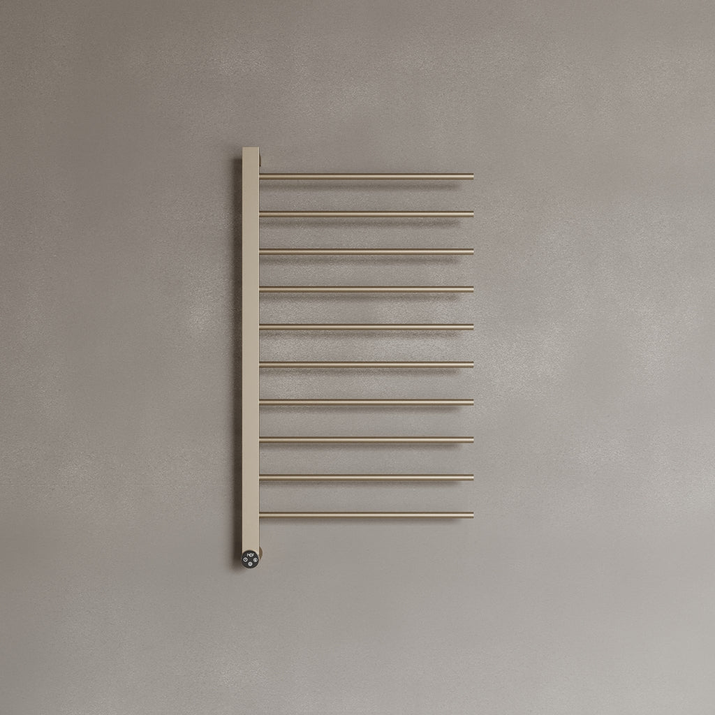 Wall-Mounted 10 Rod Heated Towel Rack with Digital Display