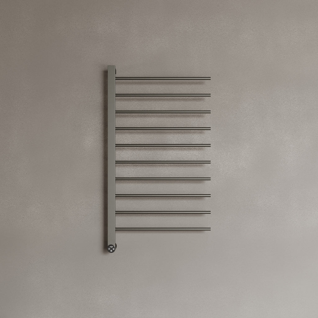 Wall-Mounted 10 Rod Heated Towel Rack with Digital Display