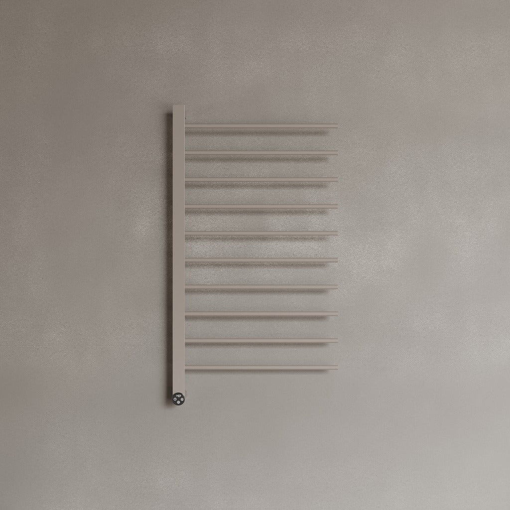 WALL-MOUNTED 10 ROD HEATED TOWEL RACK WITH DIGITAL DISPLAY