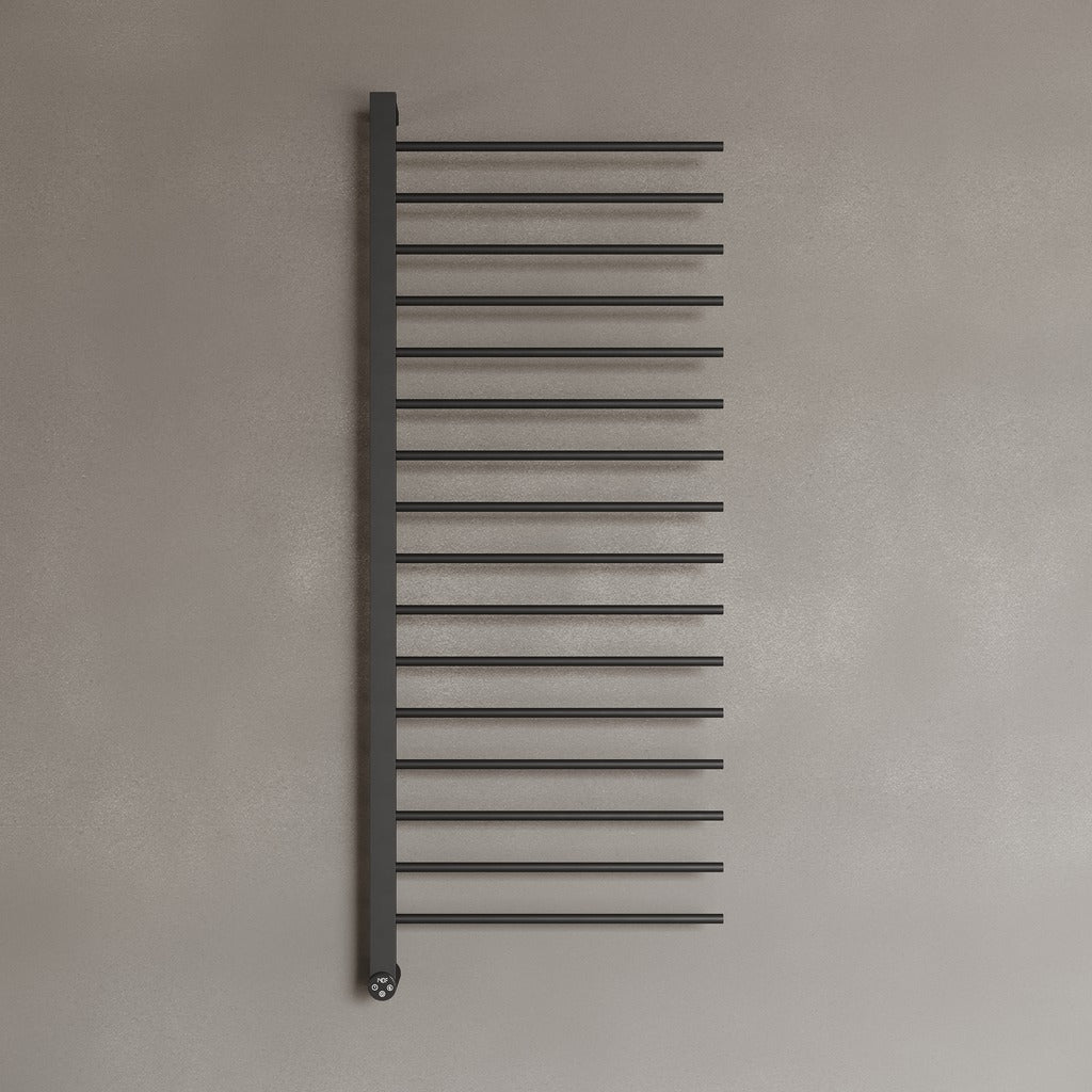 WALL-MOUNTED 16 ROD HEATED TOWEL RACK WITH DIGITAL DISPLAY