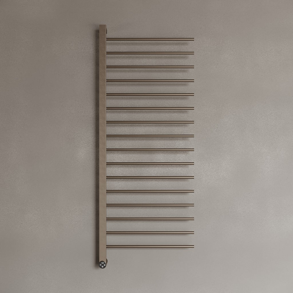 WALL-MOUNTED 16 ROD HEATED TOWEL RACK WITH DIGITAL DISPLAY