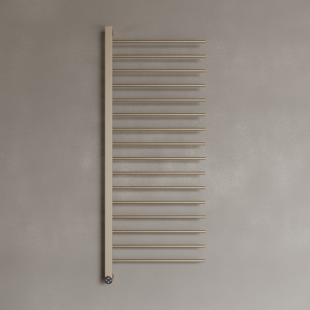WALL-MOUNTED 16 ROD HEATED TOWEL RACK WITH DIGITAL DISPLAY