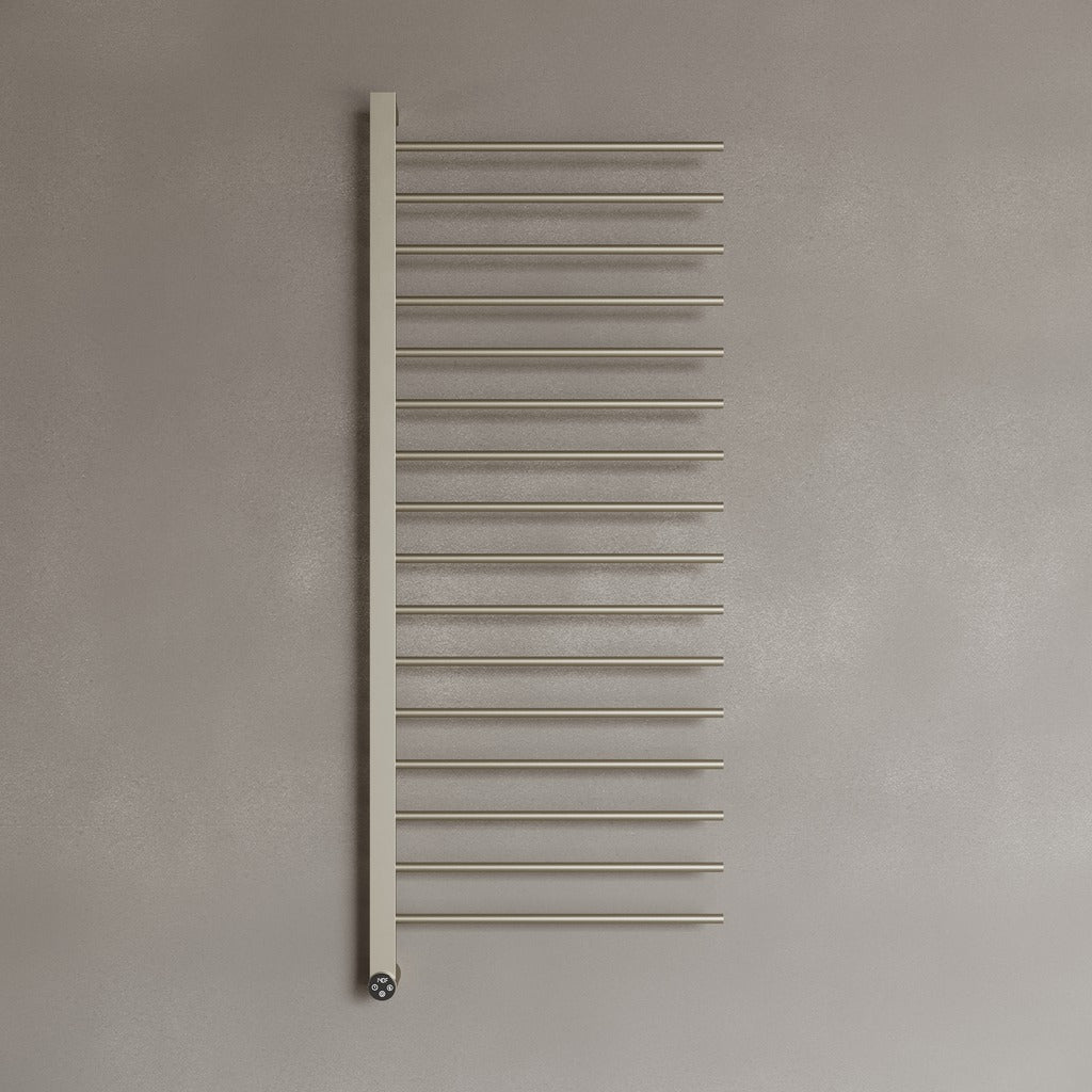 WALL-MOUNTED 16 ROD HEATED TOWEL RACK WITH DIGITAL DISPLAY