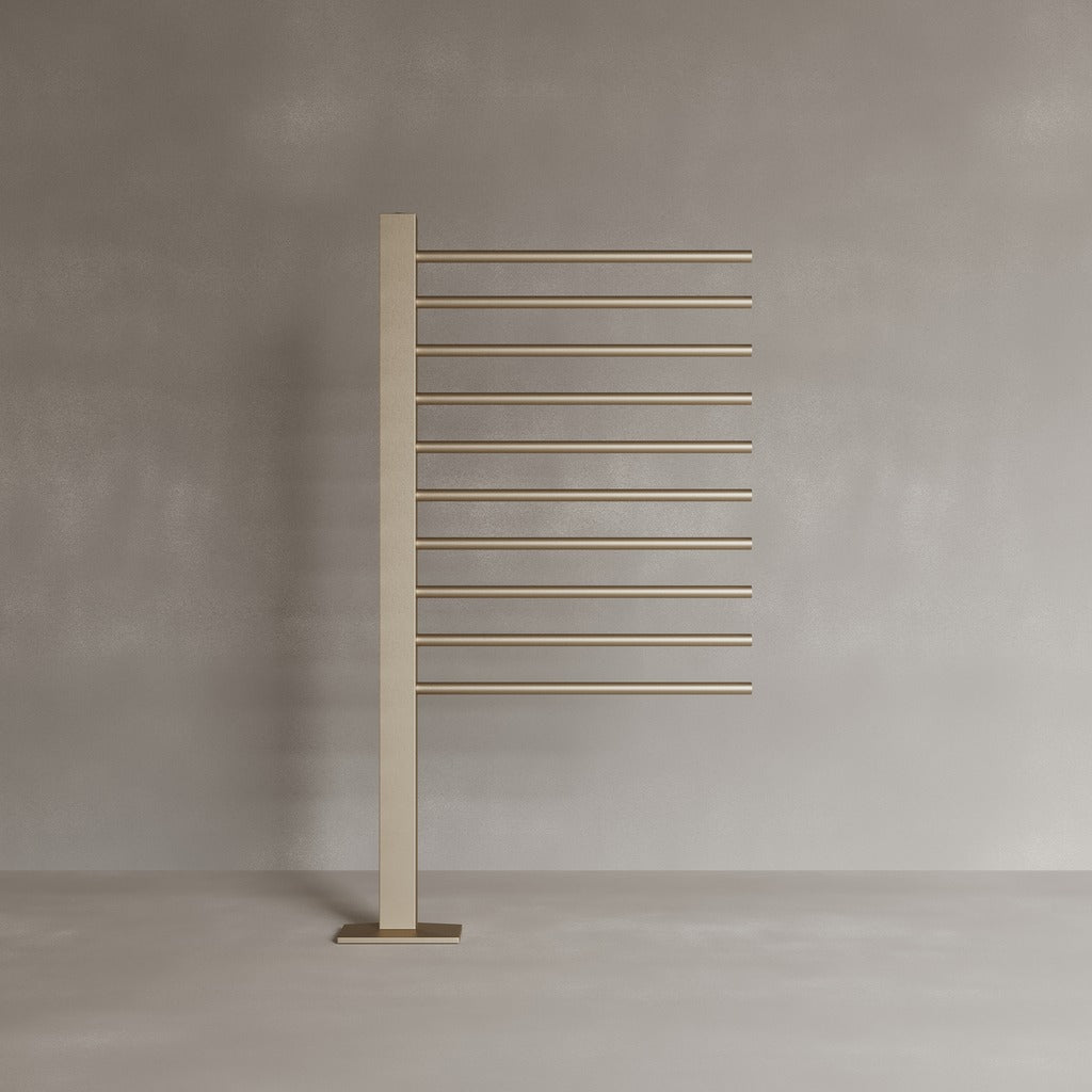Freestanding Floor-Mounted 10 Rod Heated Towel Rack with Digital Display