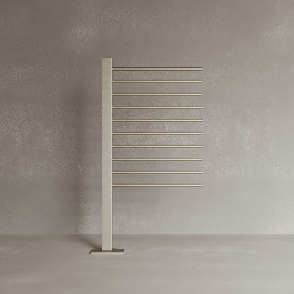 Freestanding Floor-Mounted 10 Rod Heated Towel Rack with Digital Display