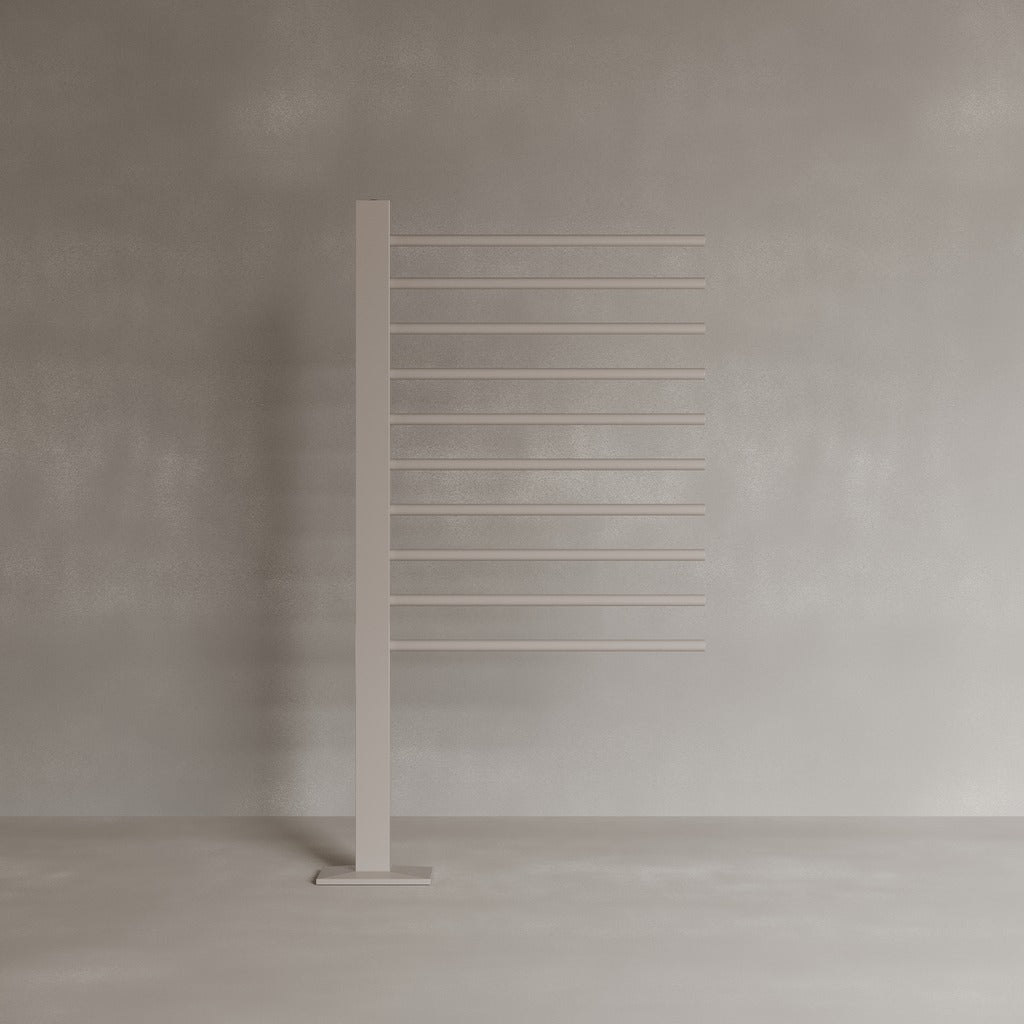 Freestanding Floor-Mounted 10 Rod Heated Towel Rack with Digital Display