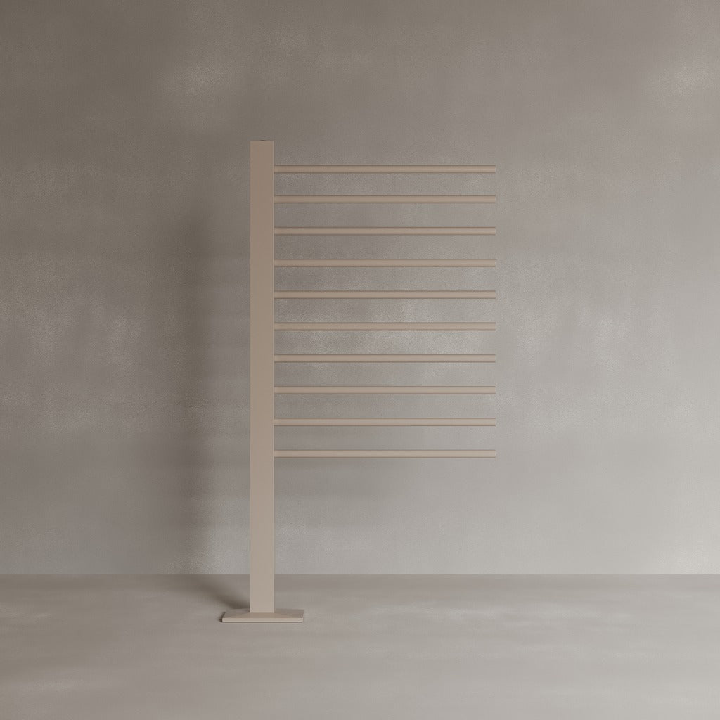 Freestanding Floor-Mounted 10 Rod Heated Towel Rack with Digital Display