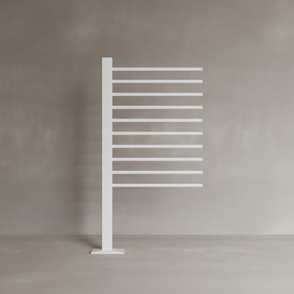 Freestanding Floor-Mounted 10 Rod Heated Towel Rack with Digital Display