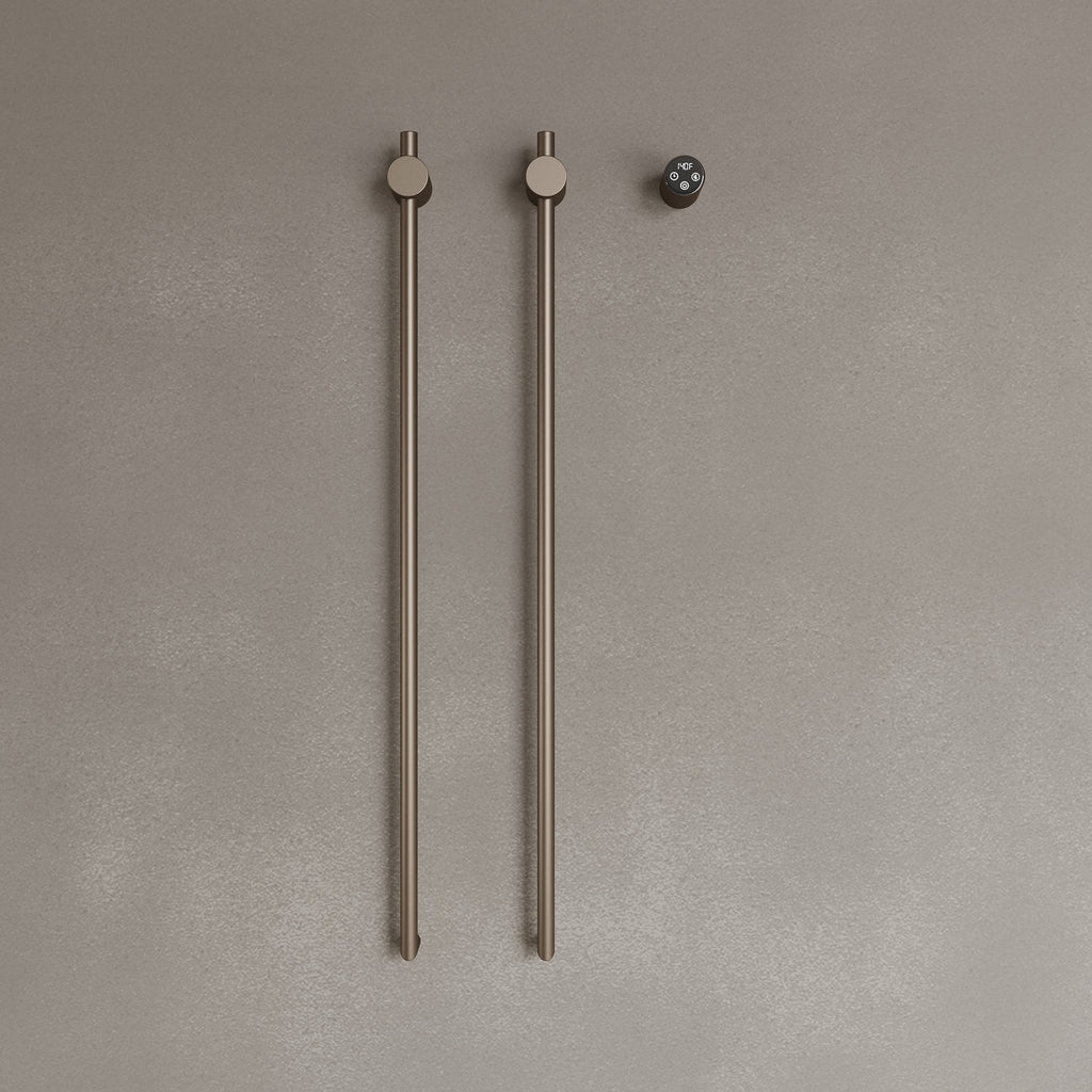 Wall-Mounted Vertical Heated Towel Rack with Digital Display