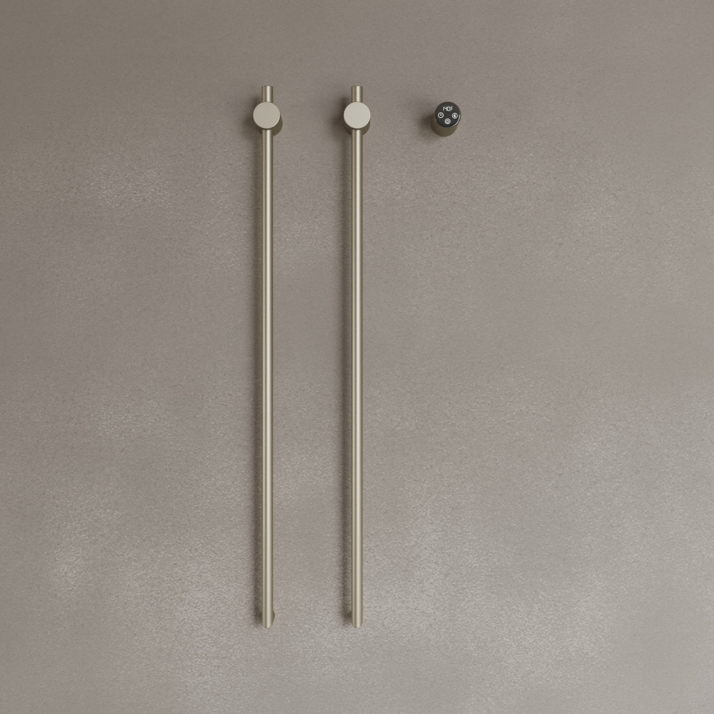 WALL-MOUNTED VERTICAL HEATED TOWEL RACK WITH DIGITAL DISPLAY