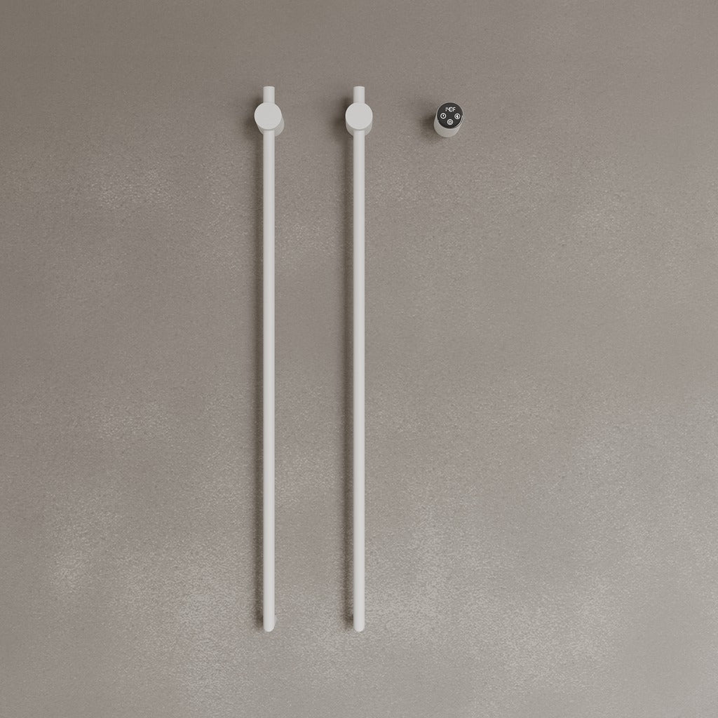 WALL-MOUNTED VERTICAL HEATED TOWEL RACK WITH DIGITAL DISPLAY