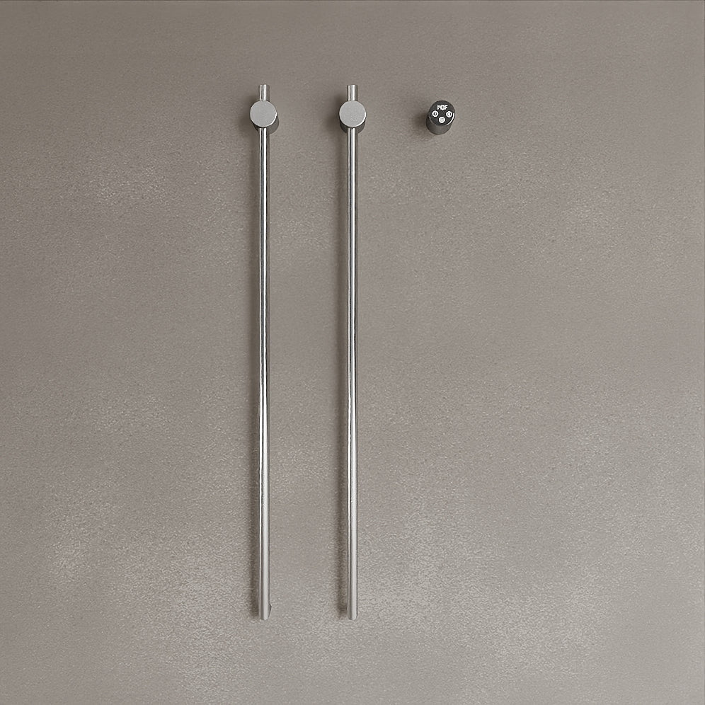 Wall-Mounted Vertical Heated Towel Rack with Digital Display