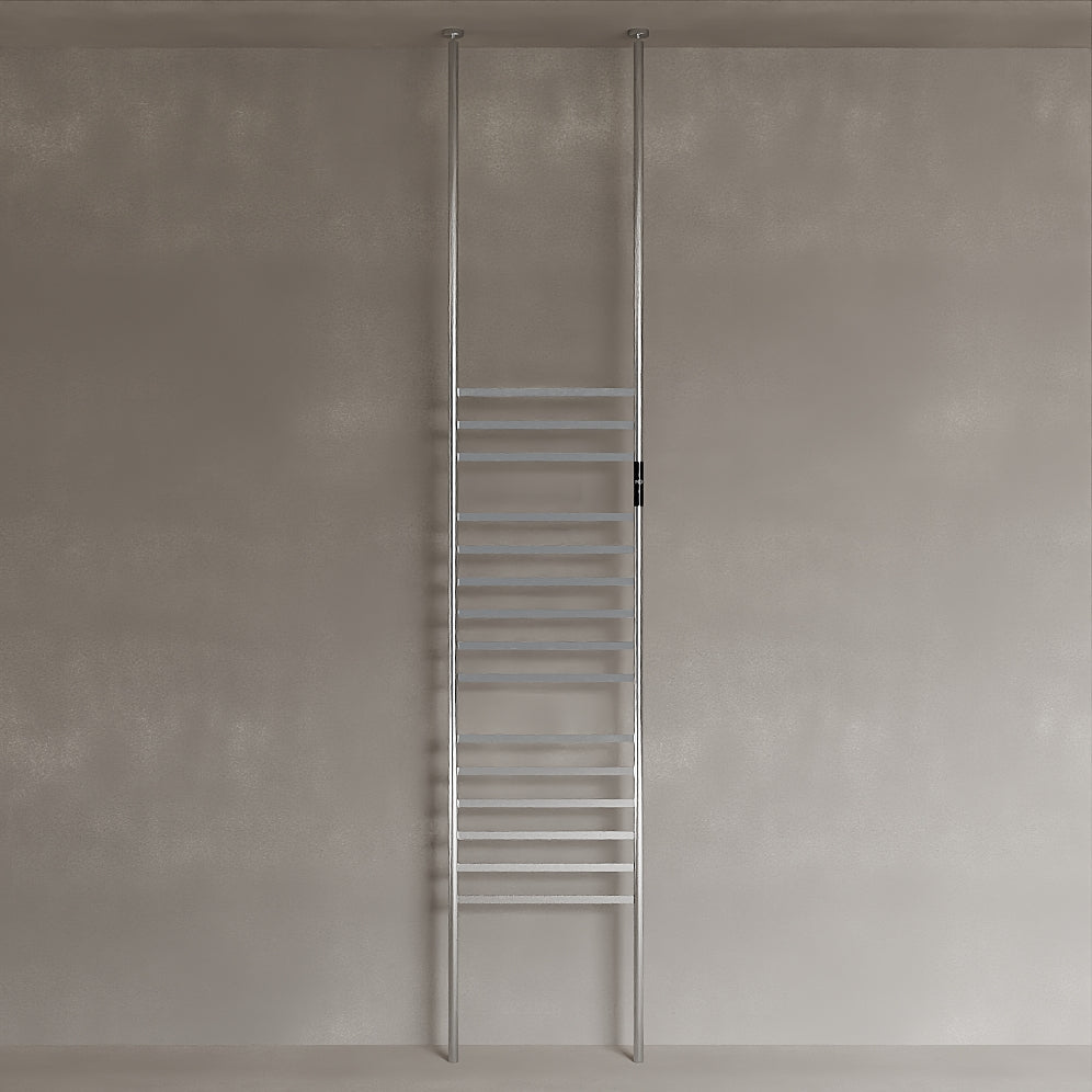 Floor-to-Ceiling 15 Rod Heated Towel Rack with Digital Display