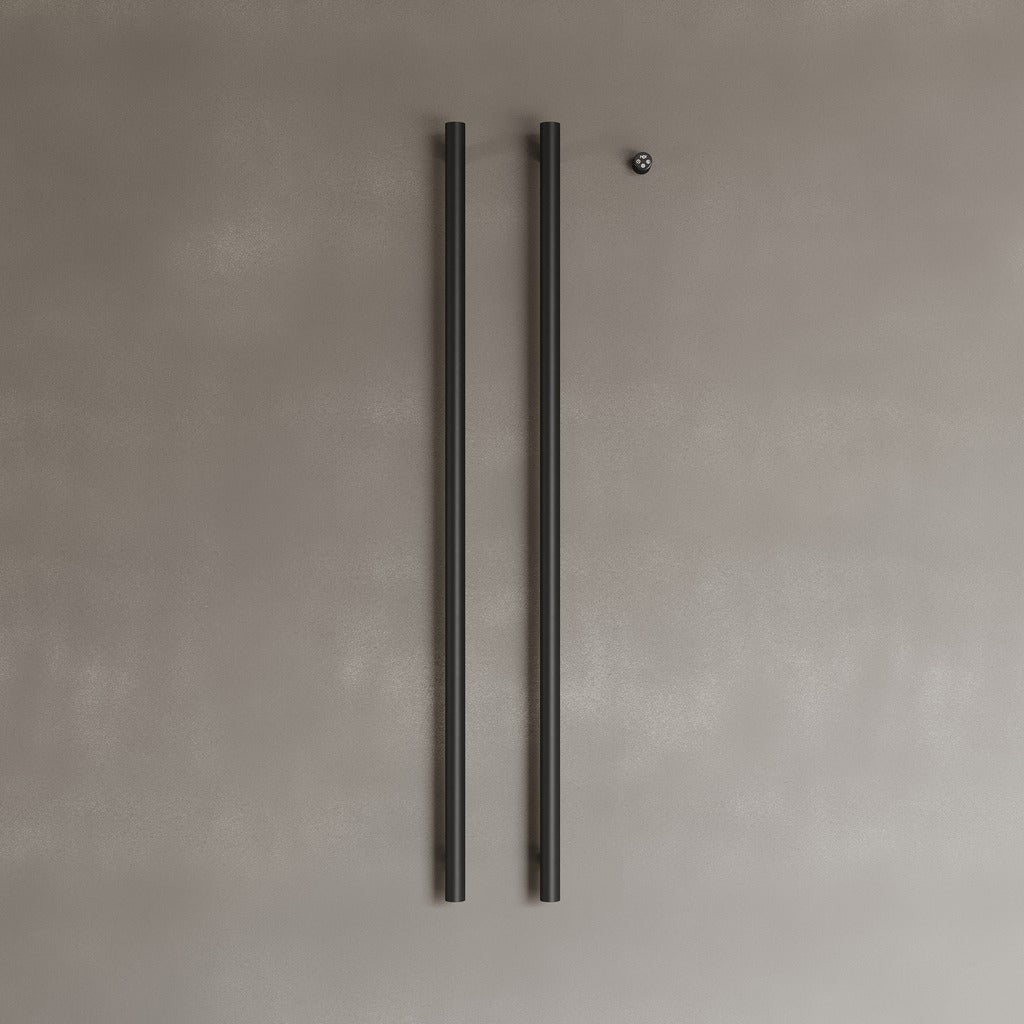 Wall-Mounted Vertical Heated Towel Rack with Digital Display