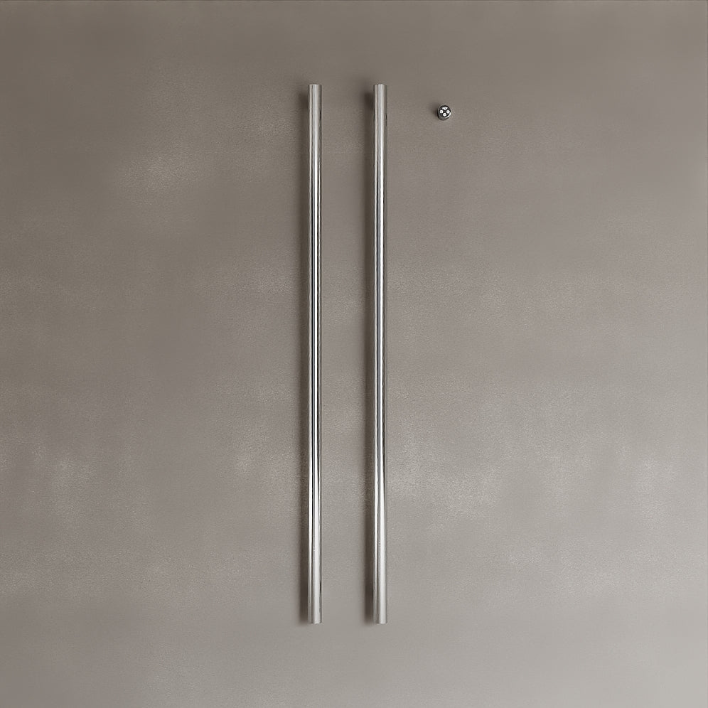 Wall-Mounted Vertical Heated Towel Rack with Digital Display