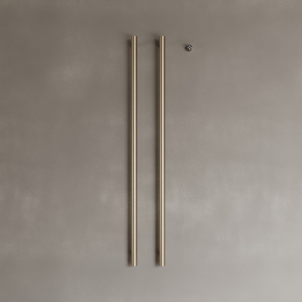 Wall-Mounted Vertical Heated Towel Rack with Digital Display