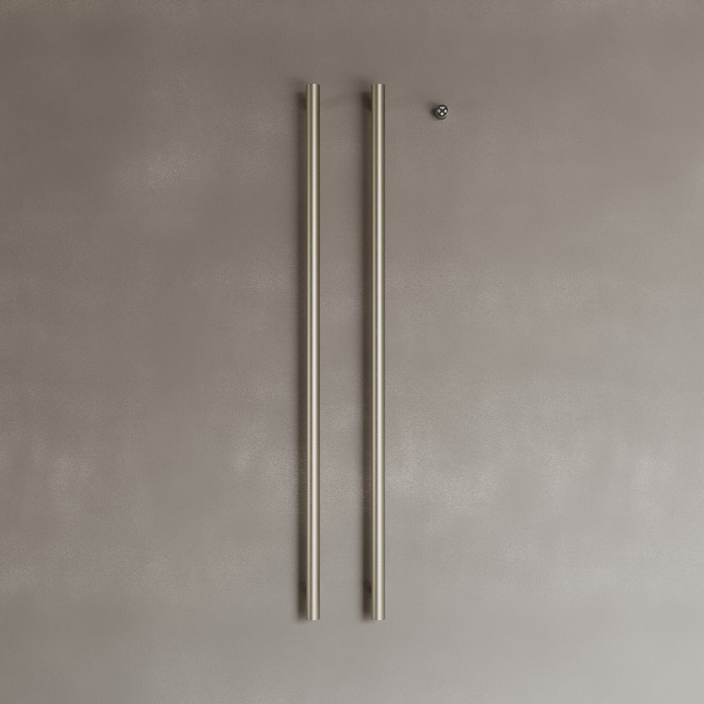 Wall-Mounted Vertical Heated Towel Rack with Digital Display