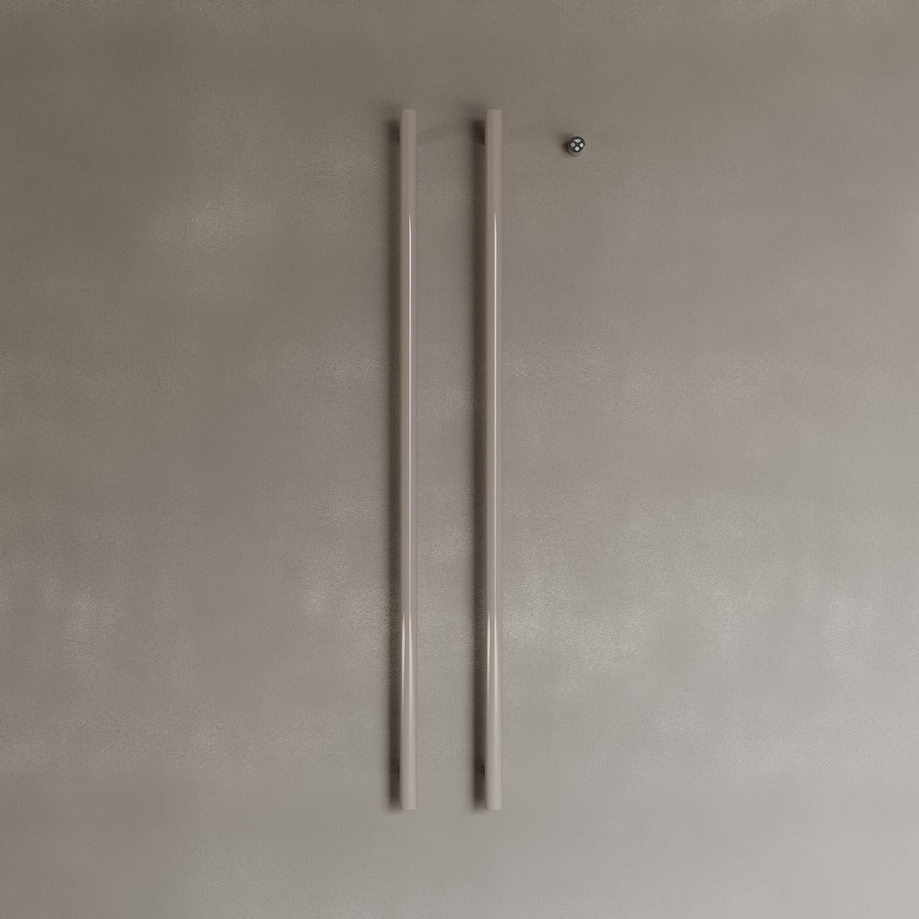 Wall-Mounted Vertical Heated Towel Rack with Digital Display
