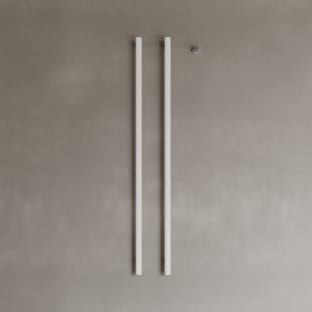 Wall-Mounted Vertical Heated Towel Rack with Digital Display
