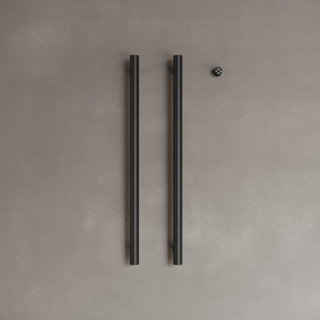 Wall-Mounted Vertical Heated Towel Rack with Digital Display