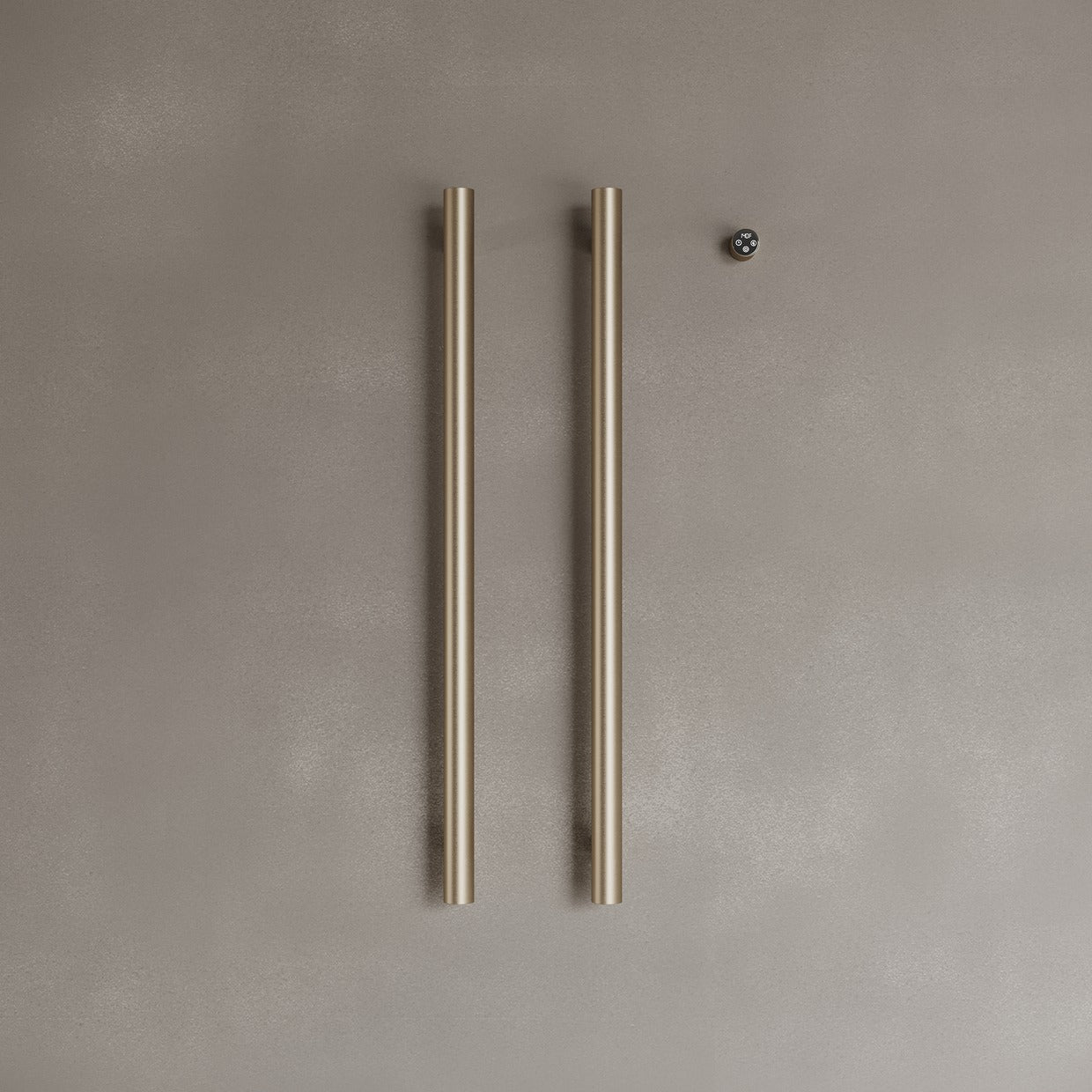 Wall-Mounted Vertical Heated Towel Rack with Digital Display