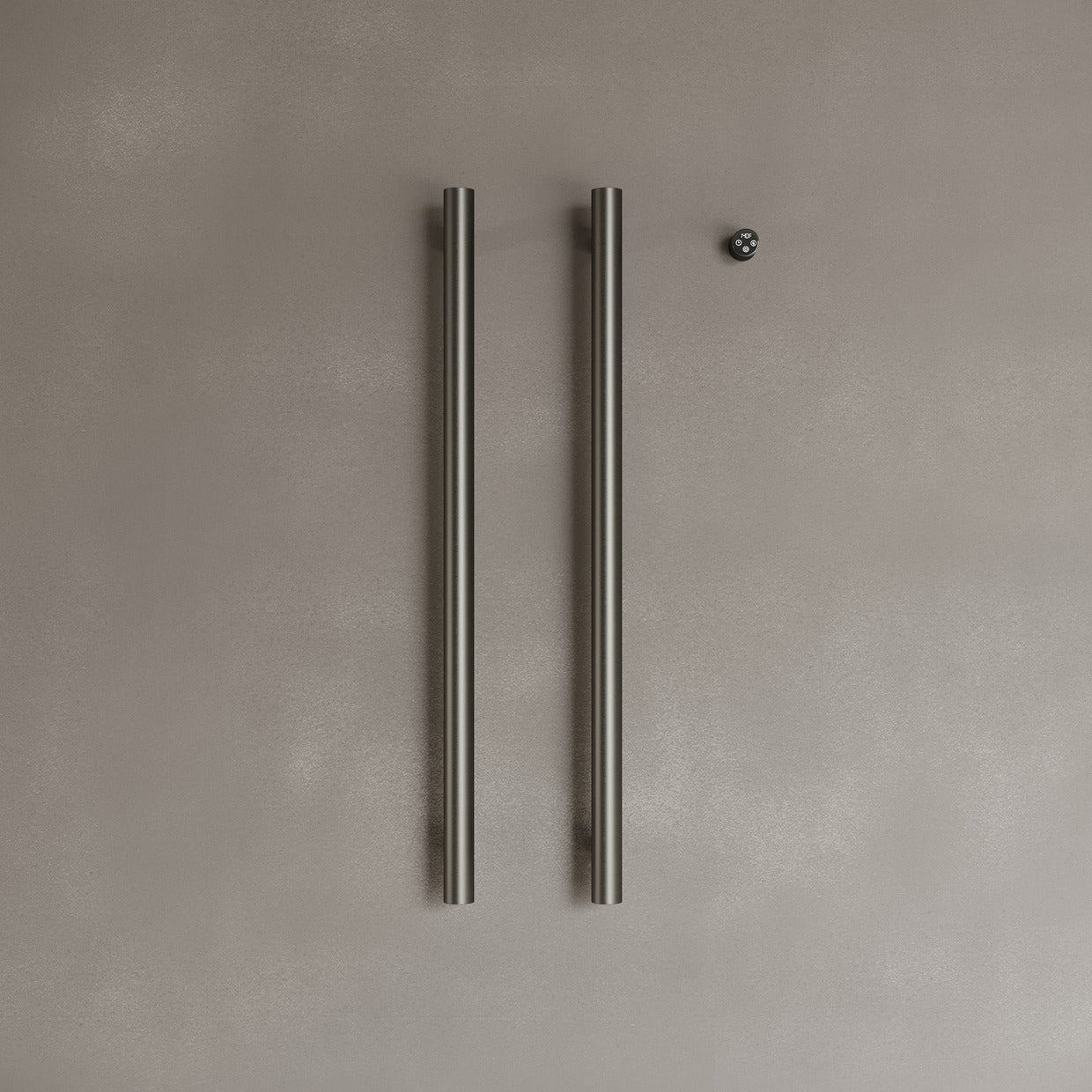 Wall-Mounted Vertical Heated Towel Rack with Digital Display