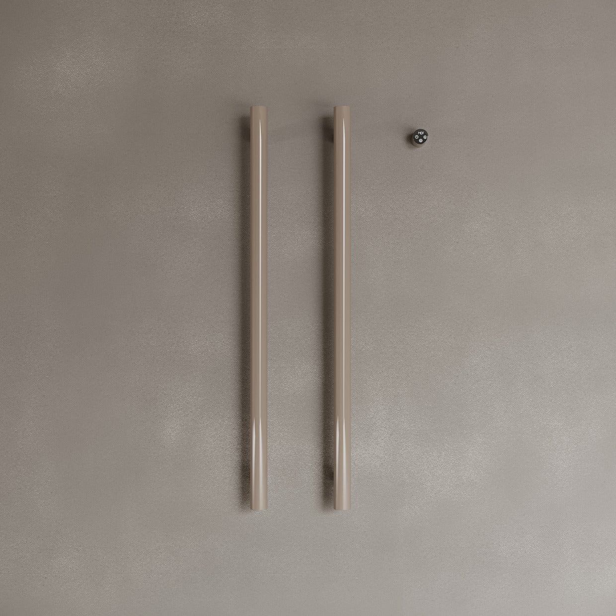 Wall-Mounted Vertical Heated Towel Rack with Digital Display