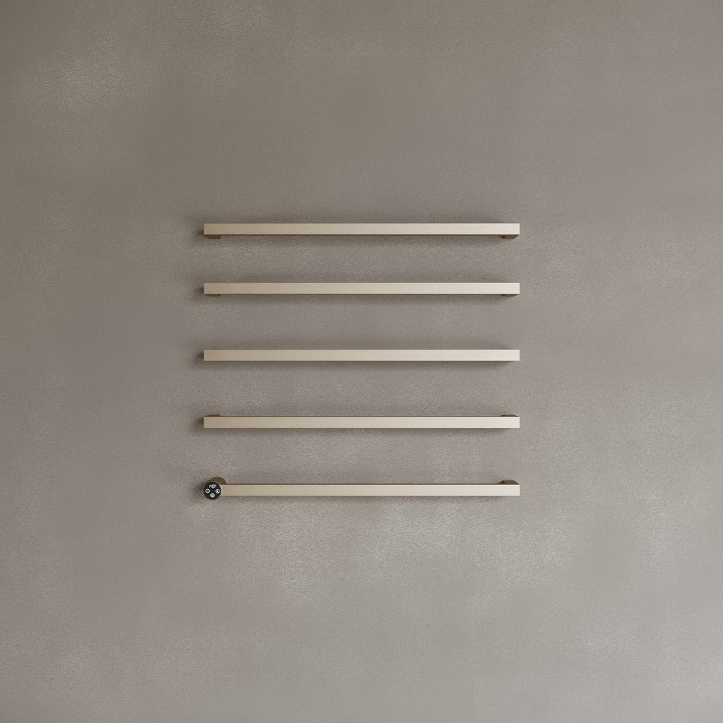 Wall-Mounted 5 Rod Heated Towel Rack with Digital Display