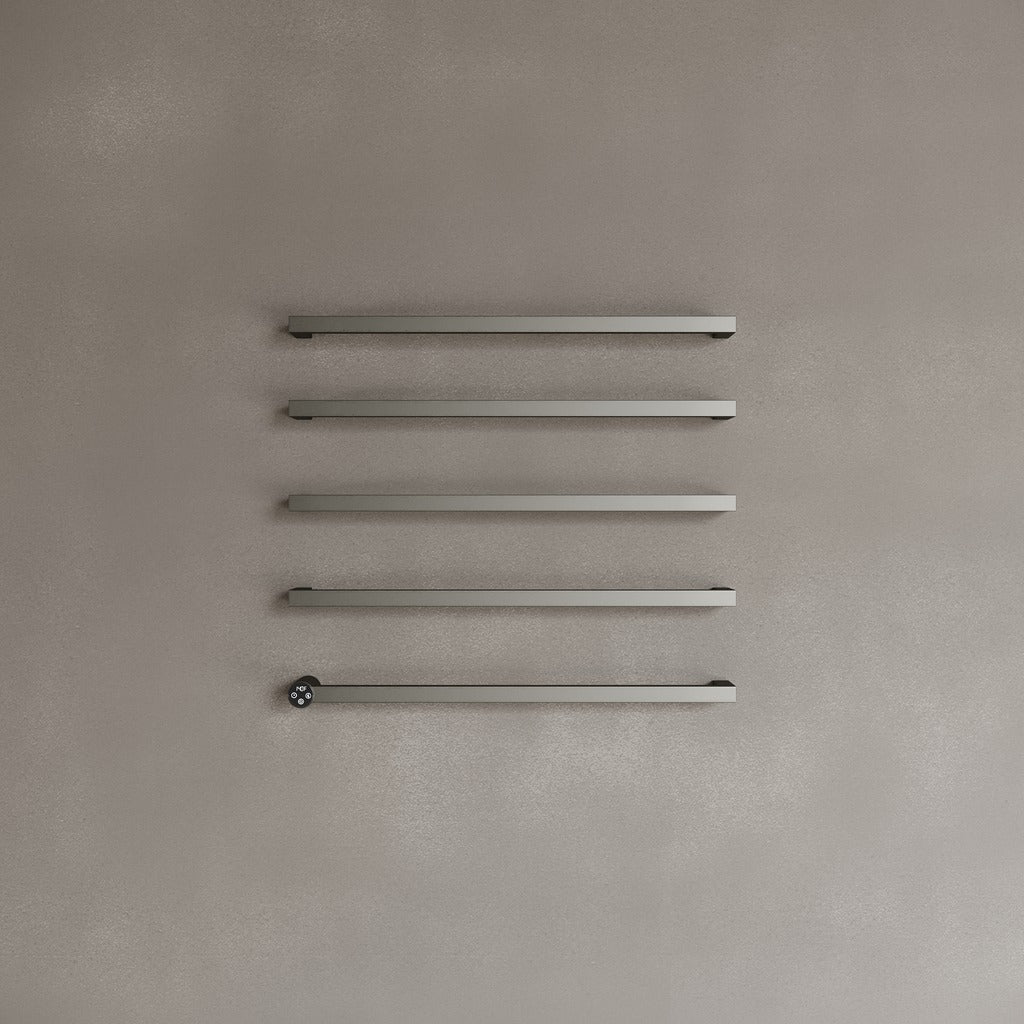 Wall-Mounted 5 Rod Heated Towel Rack with Digital Display