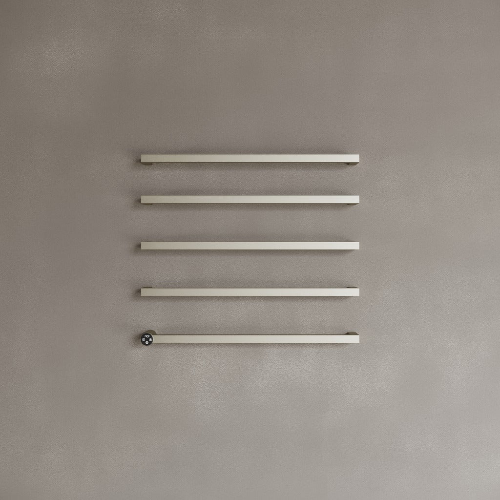 Wall-Mounted 5 Rod Heated Towel Rack with Digital Display