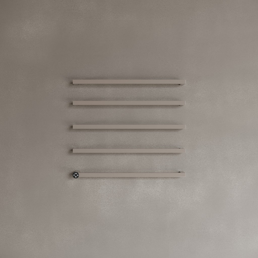 Wall-Mounted 5 Rod Heated Towel Rack with Digital Display