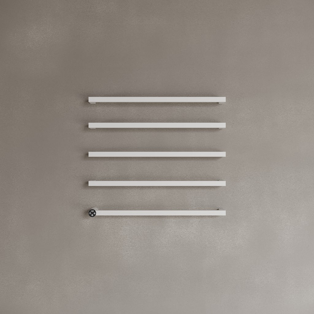 Wall-Mounted 5 Rod Heated Towel Rack with Digital Display