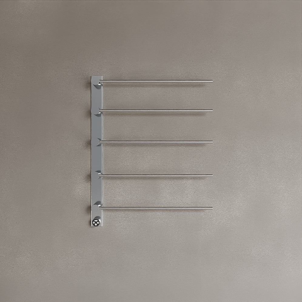 Wall-Mounted 5 Rod Heated Towel Rack with Digital Display