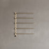 Wall-Mounted 5 Rod Heated Towel Rack with Digital Display