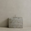 Single Sink Freestanding Handcrafted Marble Vanity with Drawers