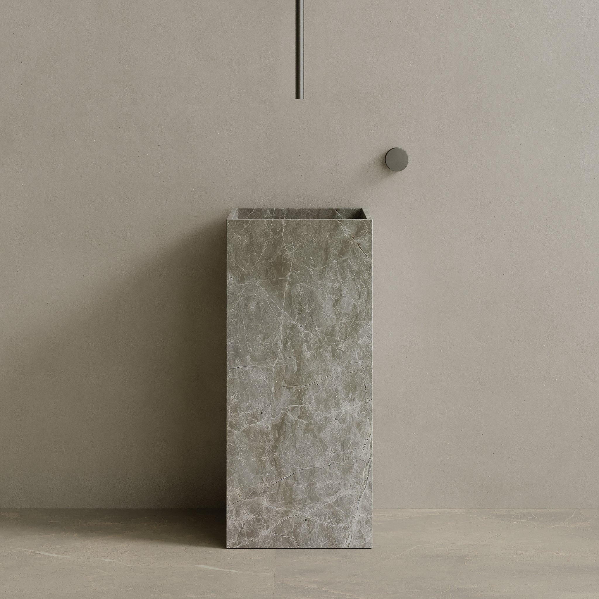 Quaro Handcrafted Stone Pedestal Sink