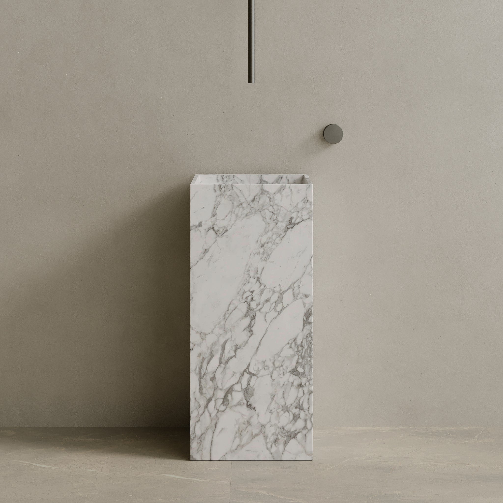 Quaro Handcrafted Stone Pedestal Sink