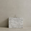 Single Sink Freestanding Handcrafted Marble Vanity with Drawers