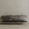 Oversized Double Sink Floating Handcrafted Marble Vanity