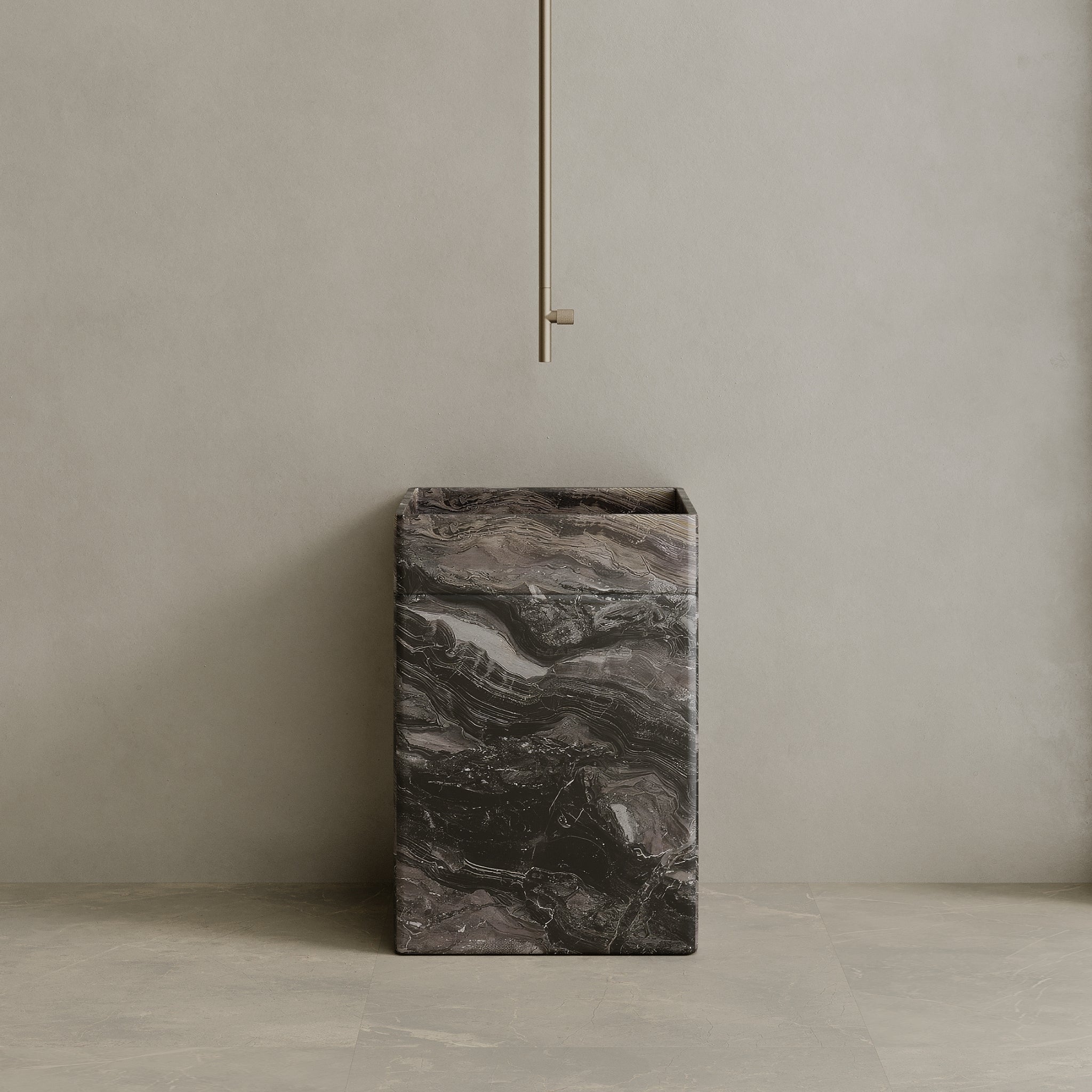 Rovella Handcrafted Stone Pedestal Sink