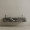 Double Sink Floating Handcrafted Marble Vanity