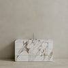 Single Sink Freestanding Handcrafted Marble Vanity with Drawers